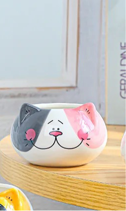 Cat ceramic planter