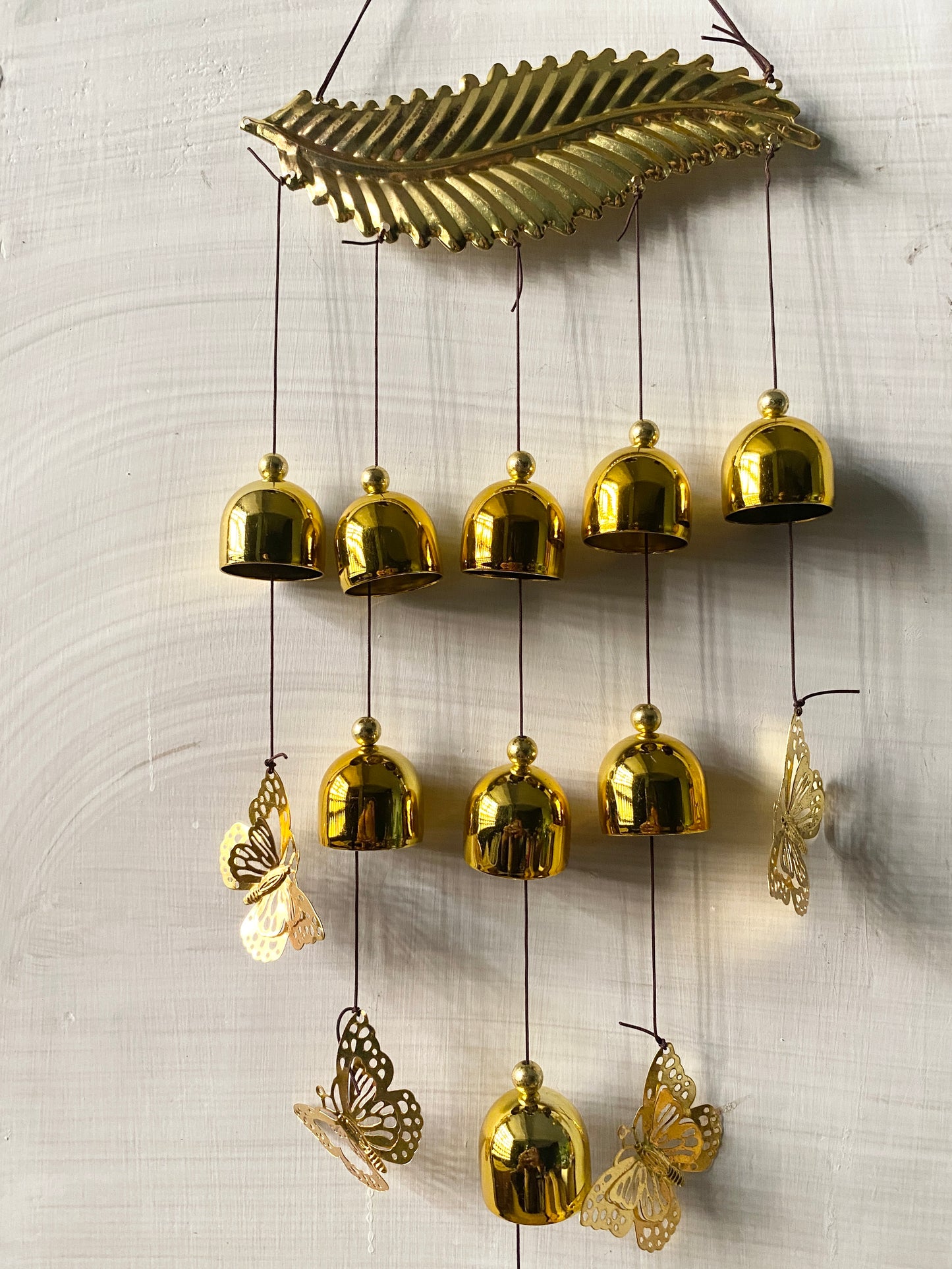Golden metal windchime