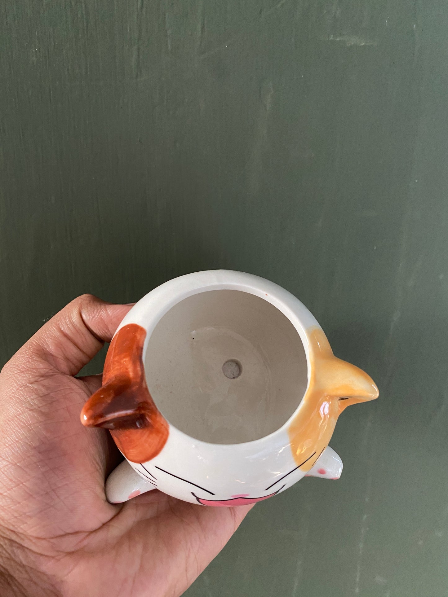 Cat ceramic planter