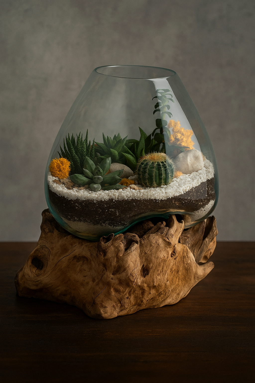 Molten Glass on teak Driftwood-Wavecrest