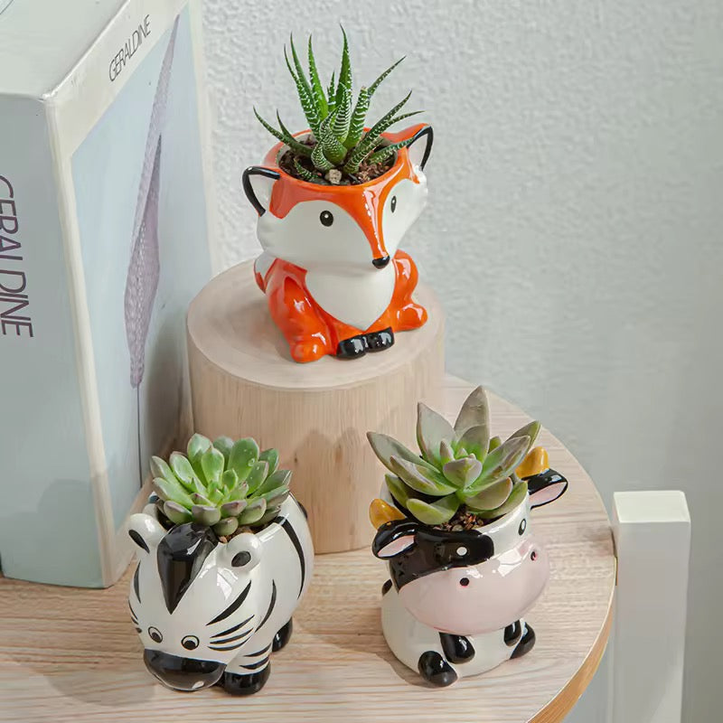 animal ceramic planter combos