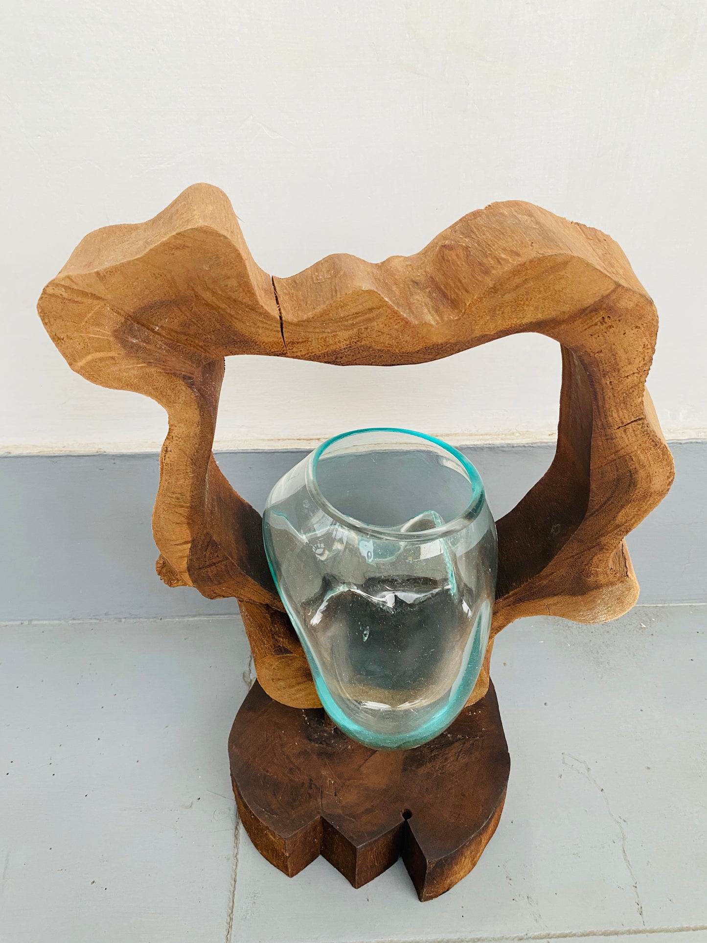 Molten Glass on teak Driftwood-Archflow(medium)