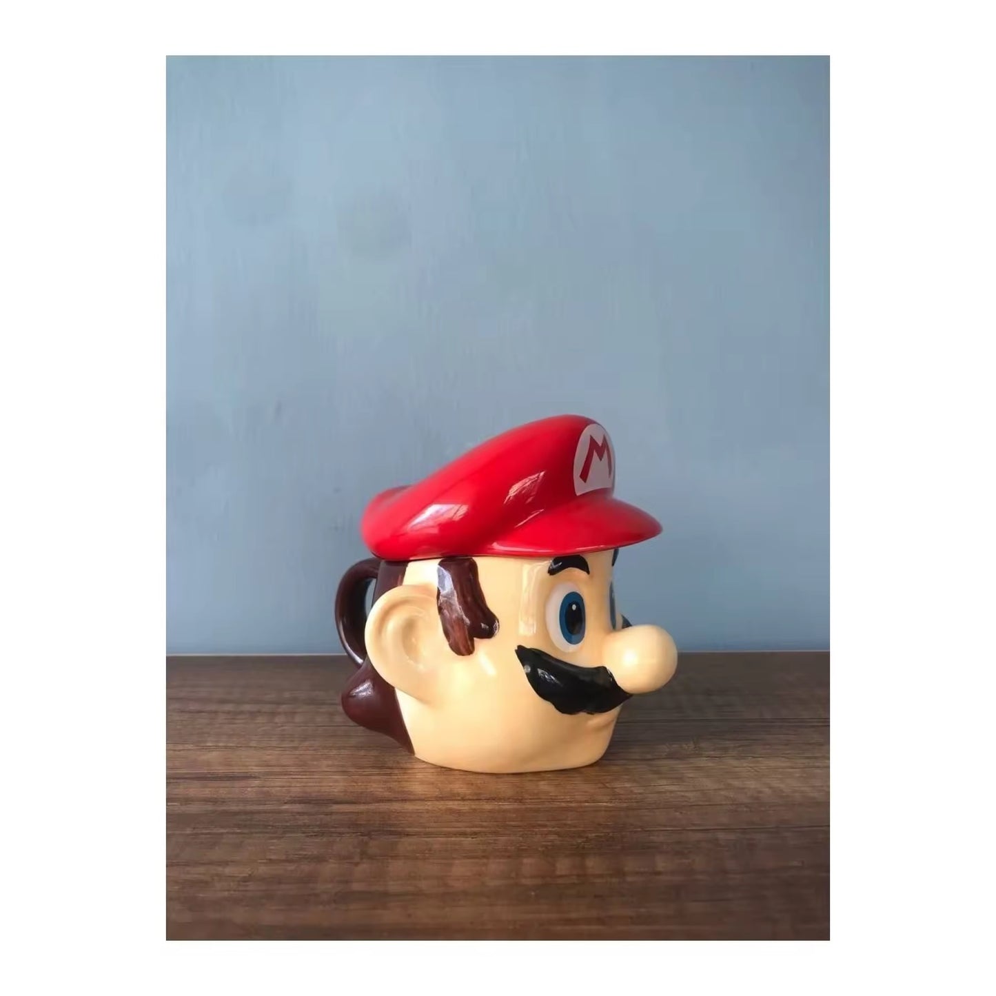 Mario ceramic coffee mug with lid