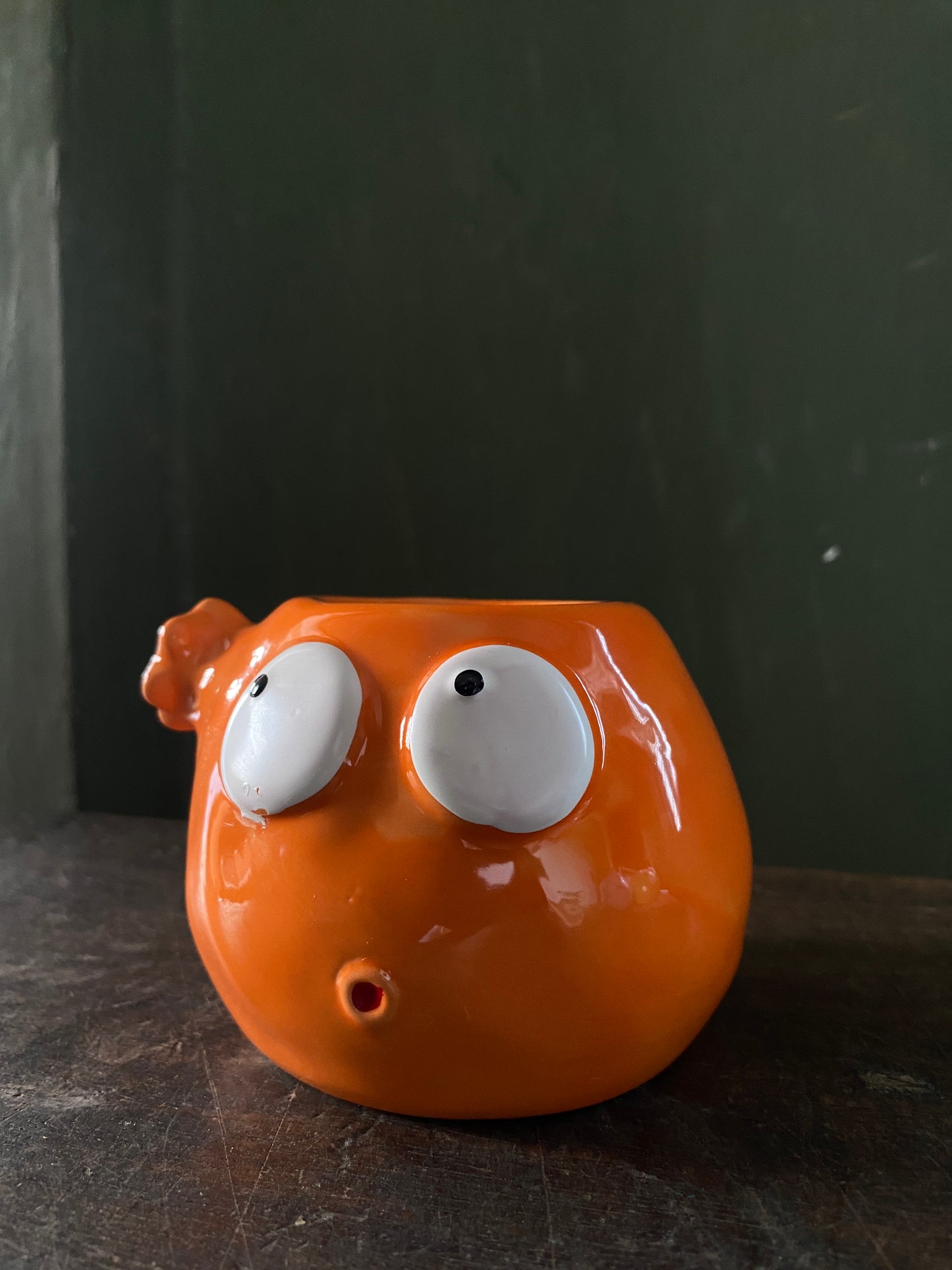 Orange fish ceramic planter