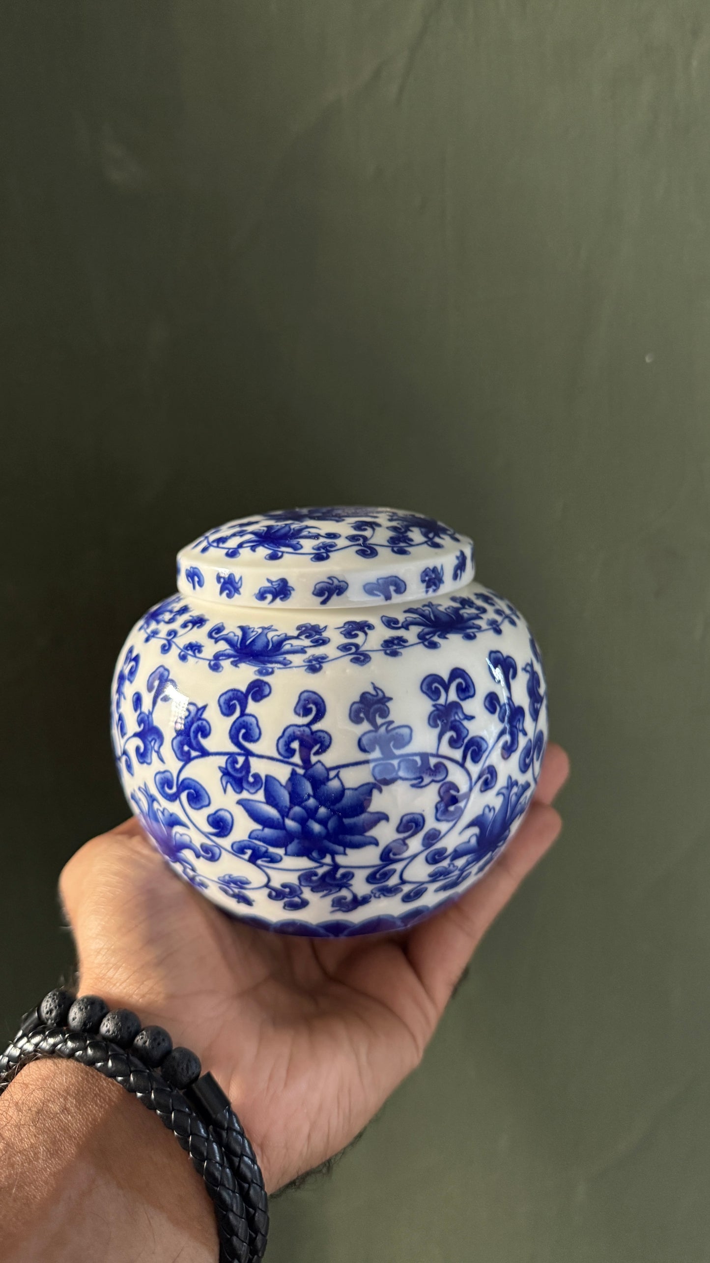 Blue&white Chinese Porcelain Tea kitchen floral Jars With Lids – Ceramic Tea Storage Canisters Airtight Container for Loose Tea, Sugar, Herbs