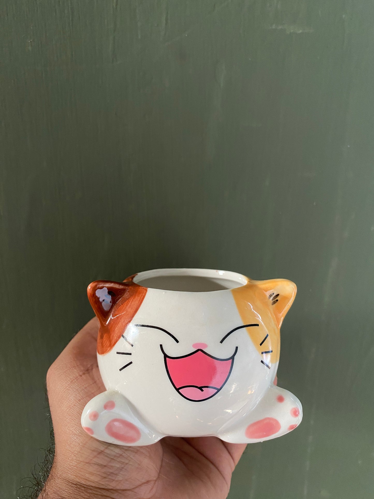 Cat ceramic planter