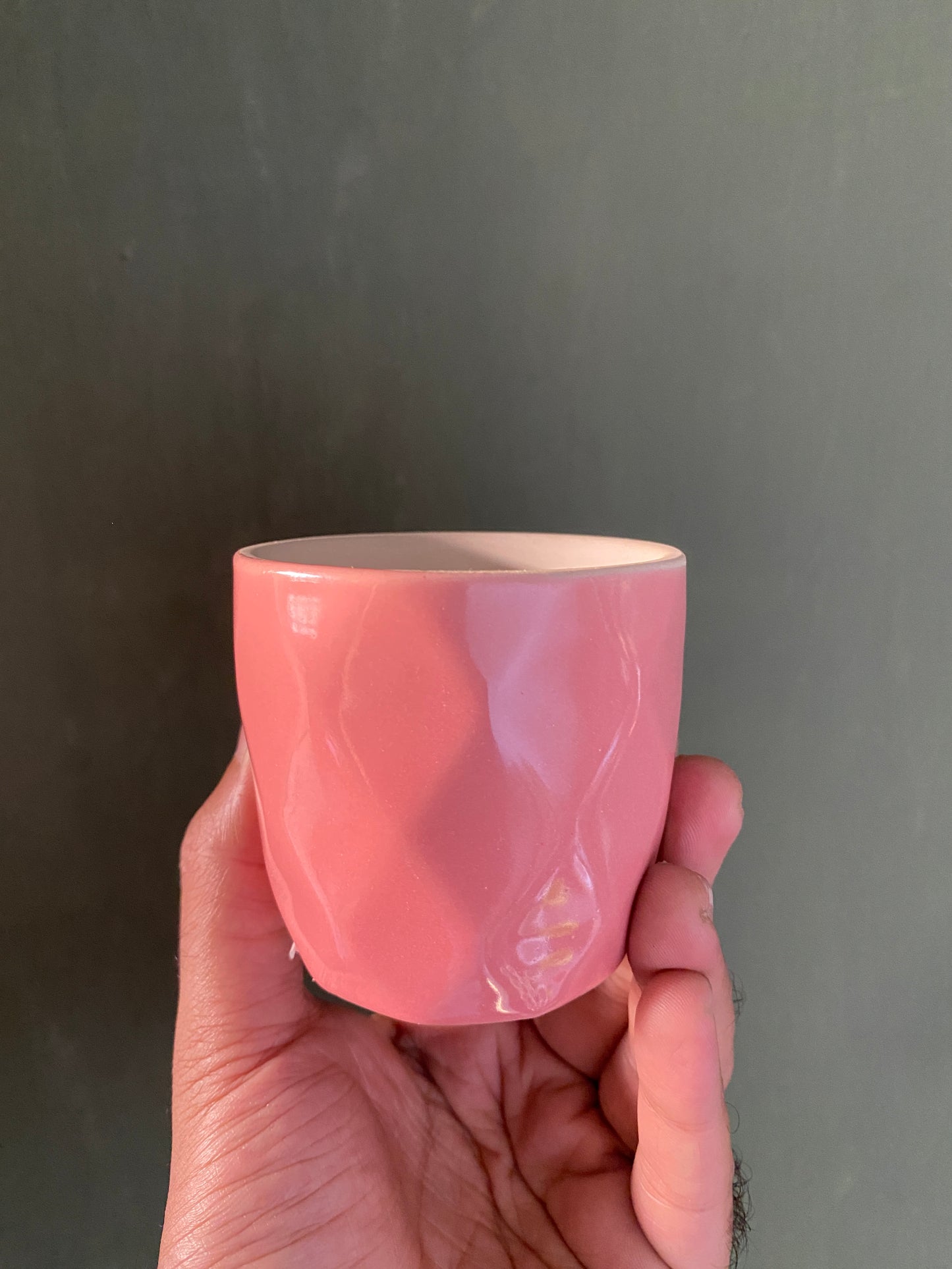 Pink ceramic planter