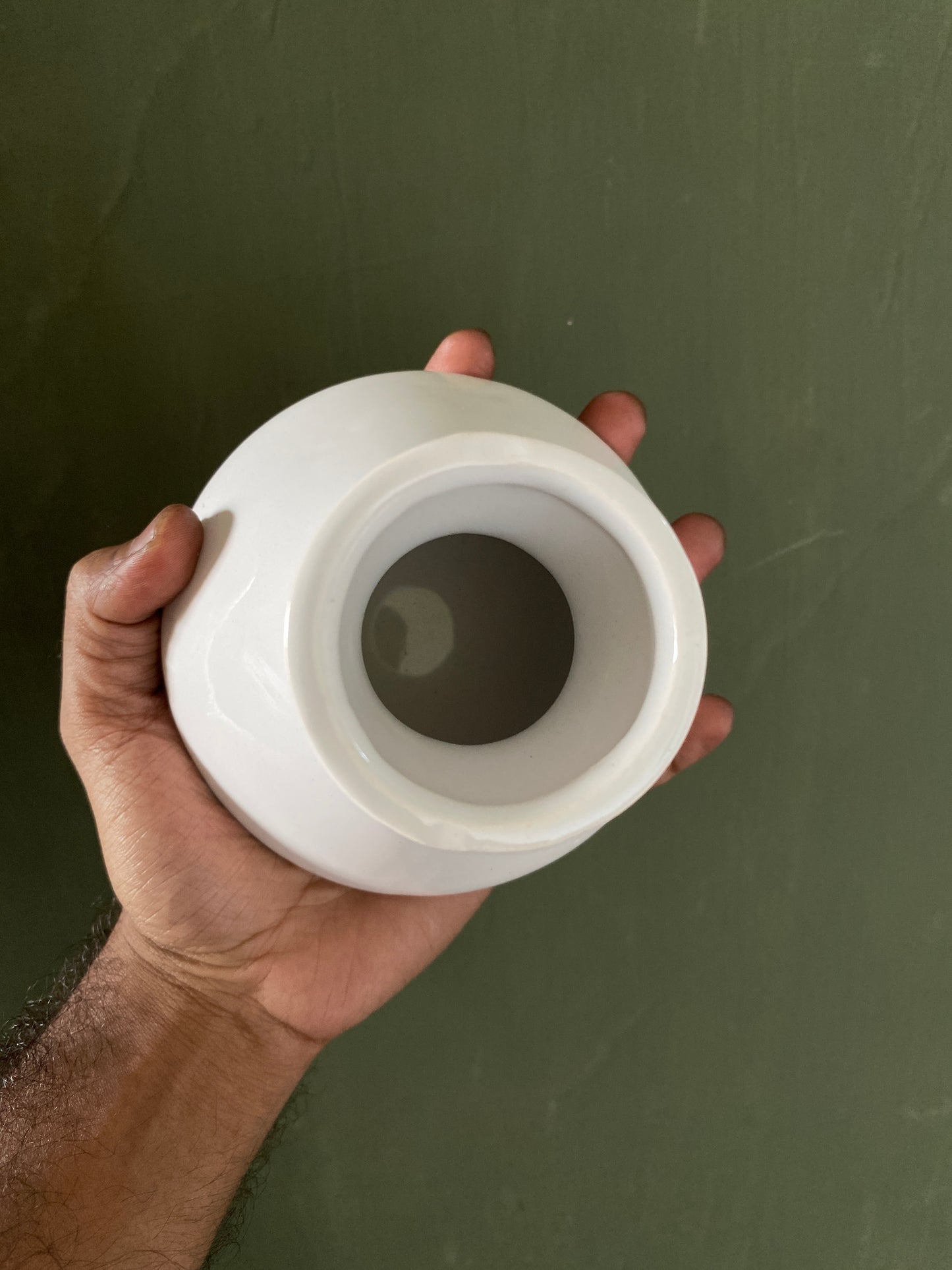 White ceramic vase
