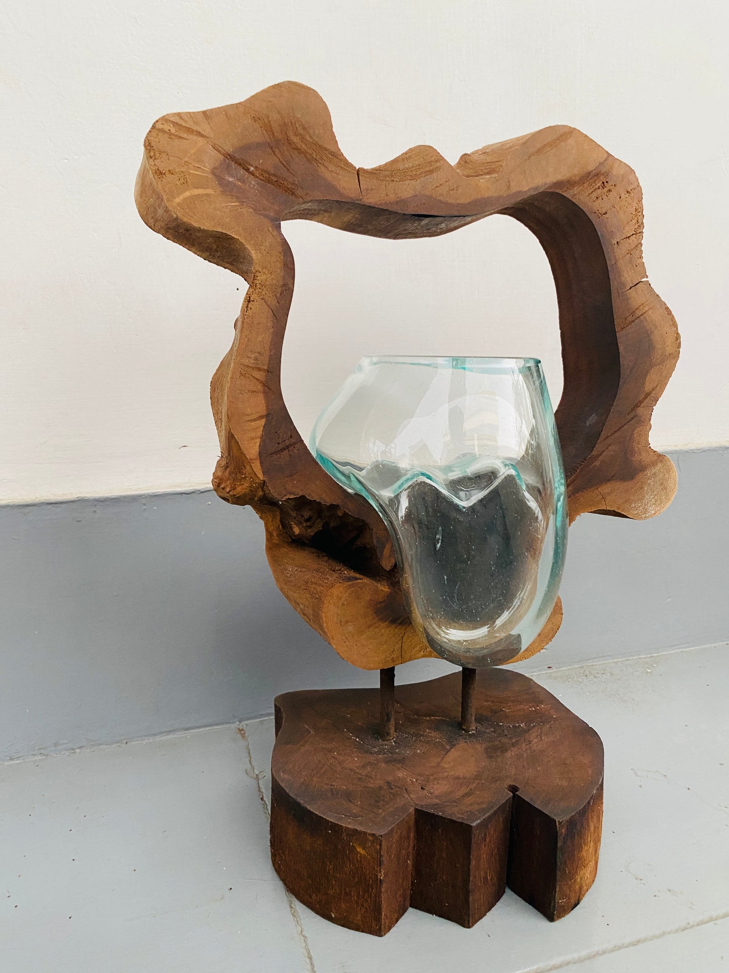 Molten Glass on teak Driftwood-Archflow(medium)