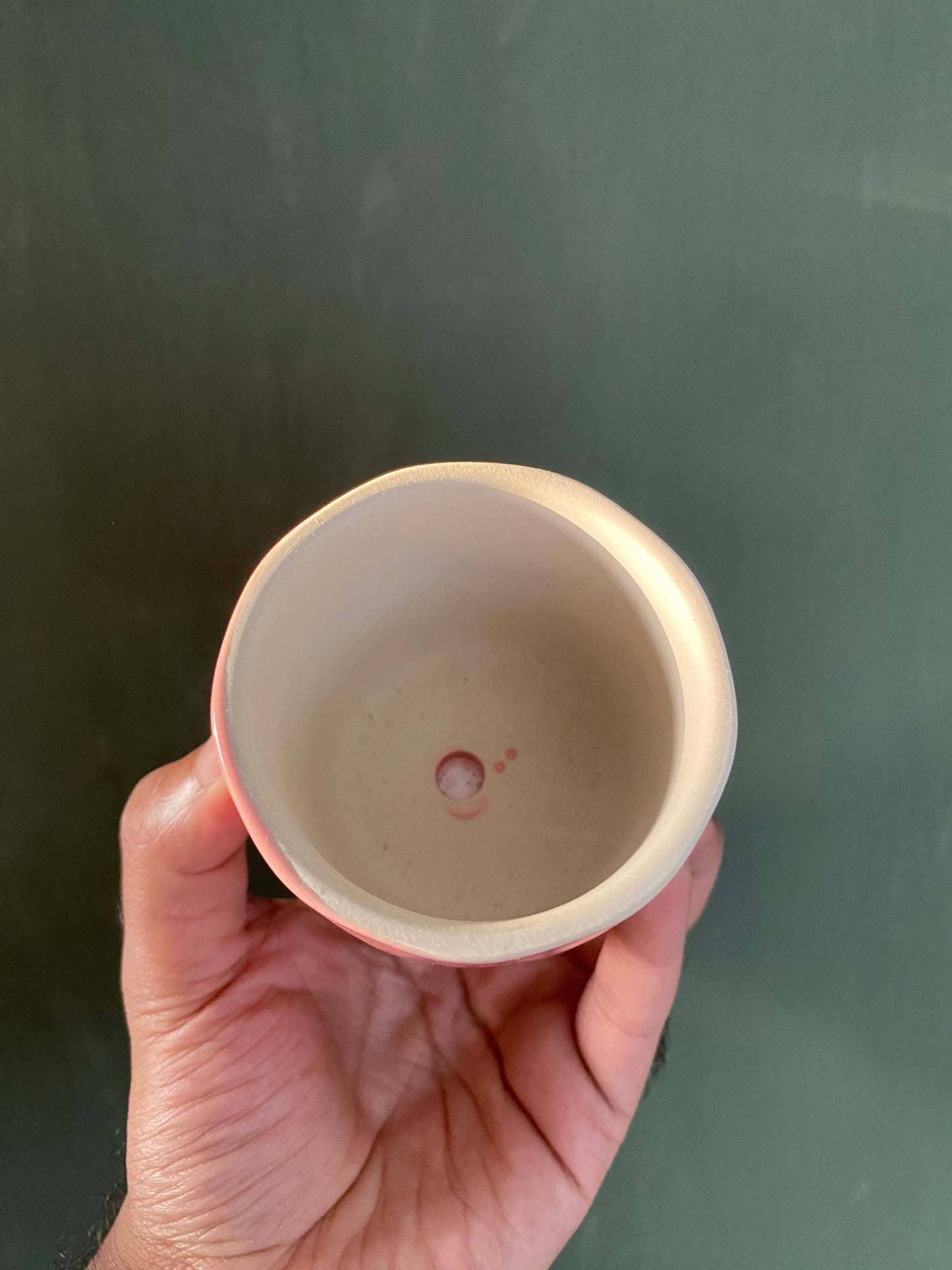 Pink ceramic planter