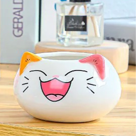 Cat ceramic planter
