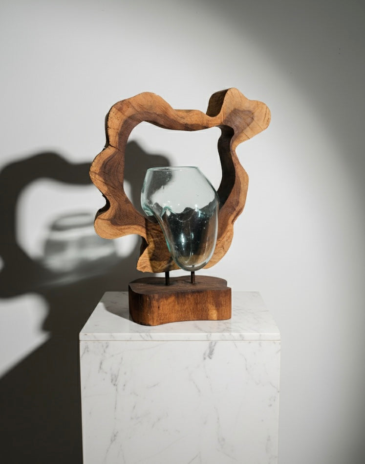 Molten Glass on teak Driftwood-Archflow(medium)