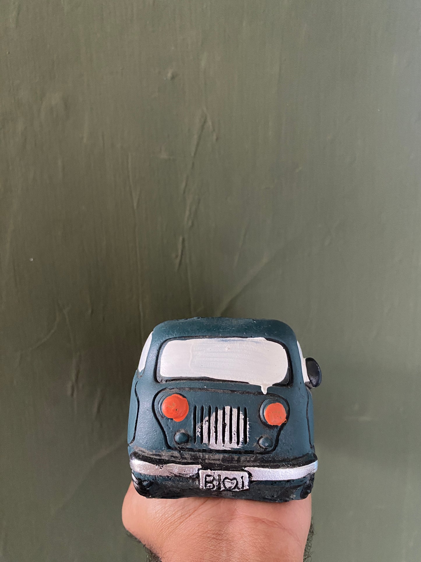 Green truck concrete planter