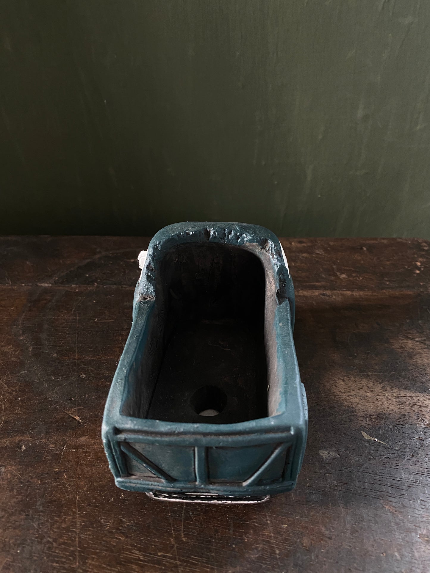 Green truck concrete planter