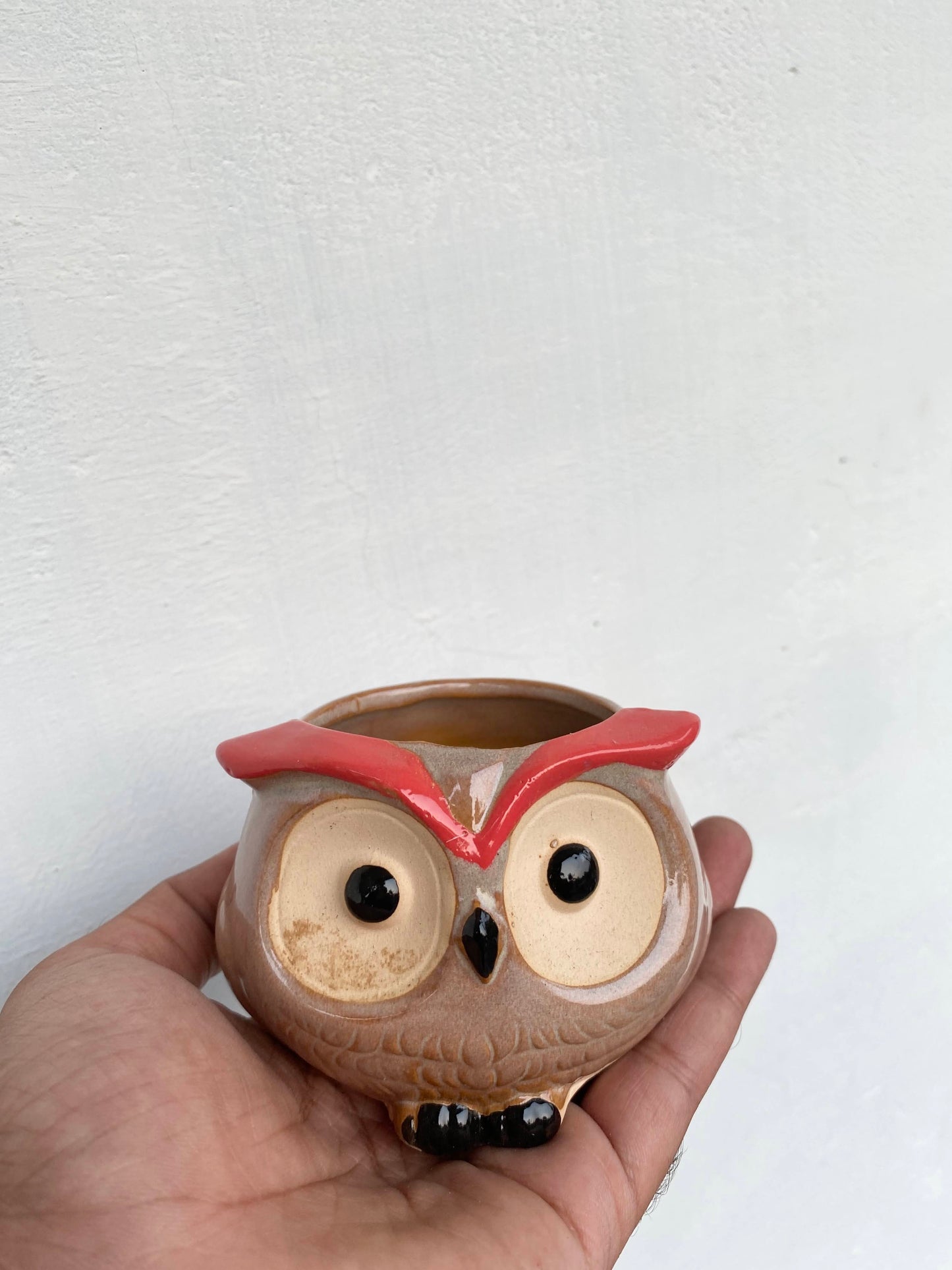 Owl ceramic planter