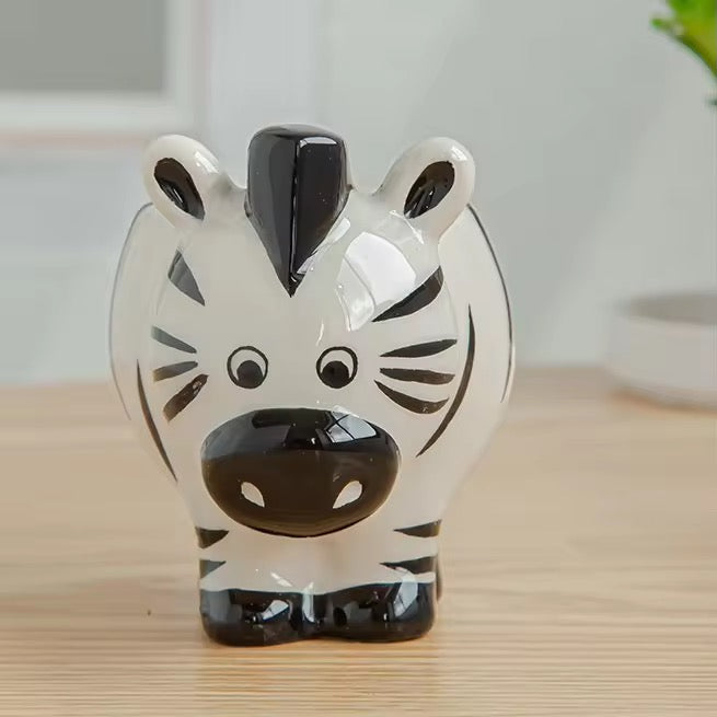 Zebra ceramic planter