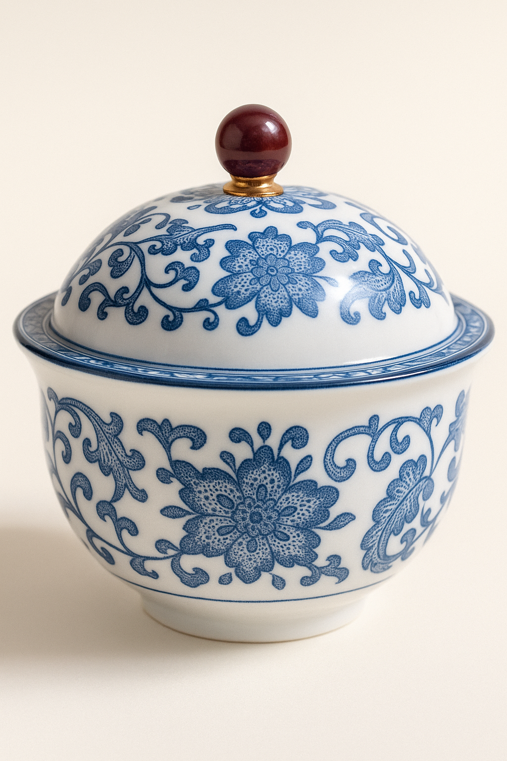 Blue&white Chinese Porcelain Tea kitchen floral Jars With Lids – Ceramic Tea Storage Canisters Airtight Container for Loose Tea, Sugar, Herbs