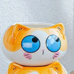 Cat ceramic planter