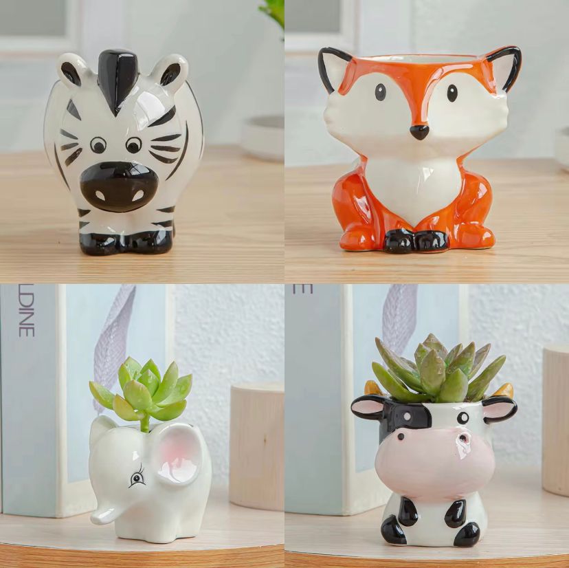 animal ceramic planter combos