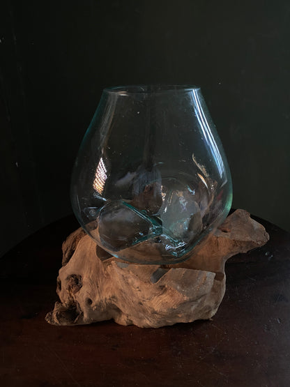 Wavecrest Molten Glass on Driftwood-Model 15