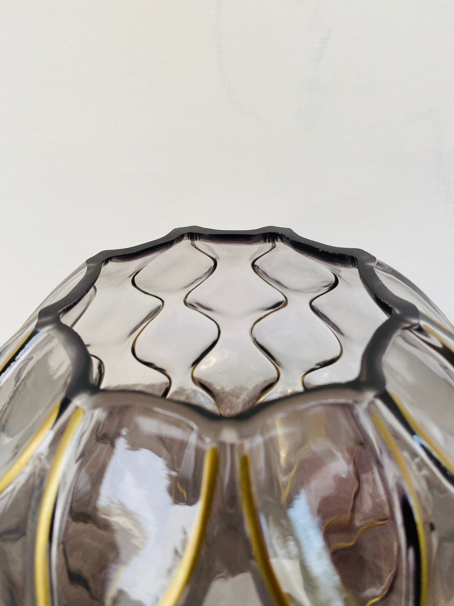 Premium Imported Designer lavender Glass Vase showpiece– Limited Edition