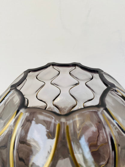 Premium Imported Designer lavender Glass Vase showpiece– Limited Edition