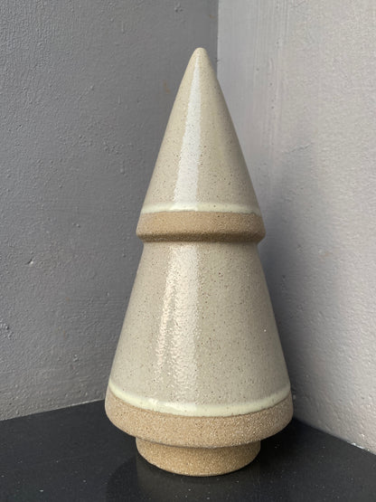 Grey Ceramic Tree Miniature showpiece Figurine Festive Tabletop Decor Holiday Home Decoration Tabletop Display Christmas Decor Gifts