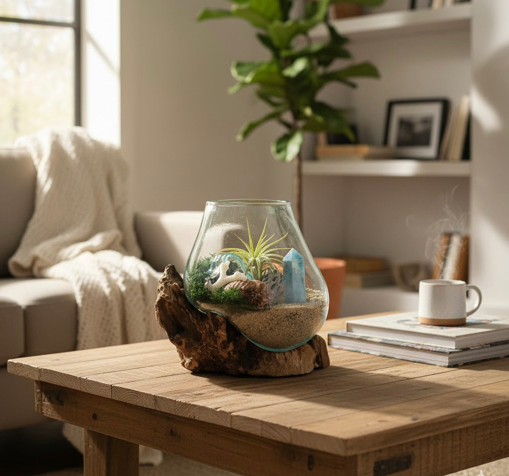 Wavecrest medium size Molten Glass on teak Driftwood(Pre-order)