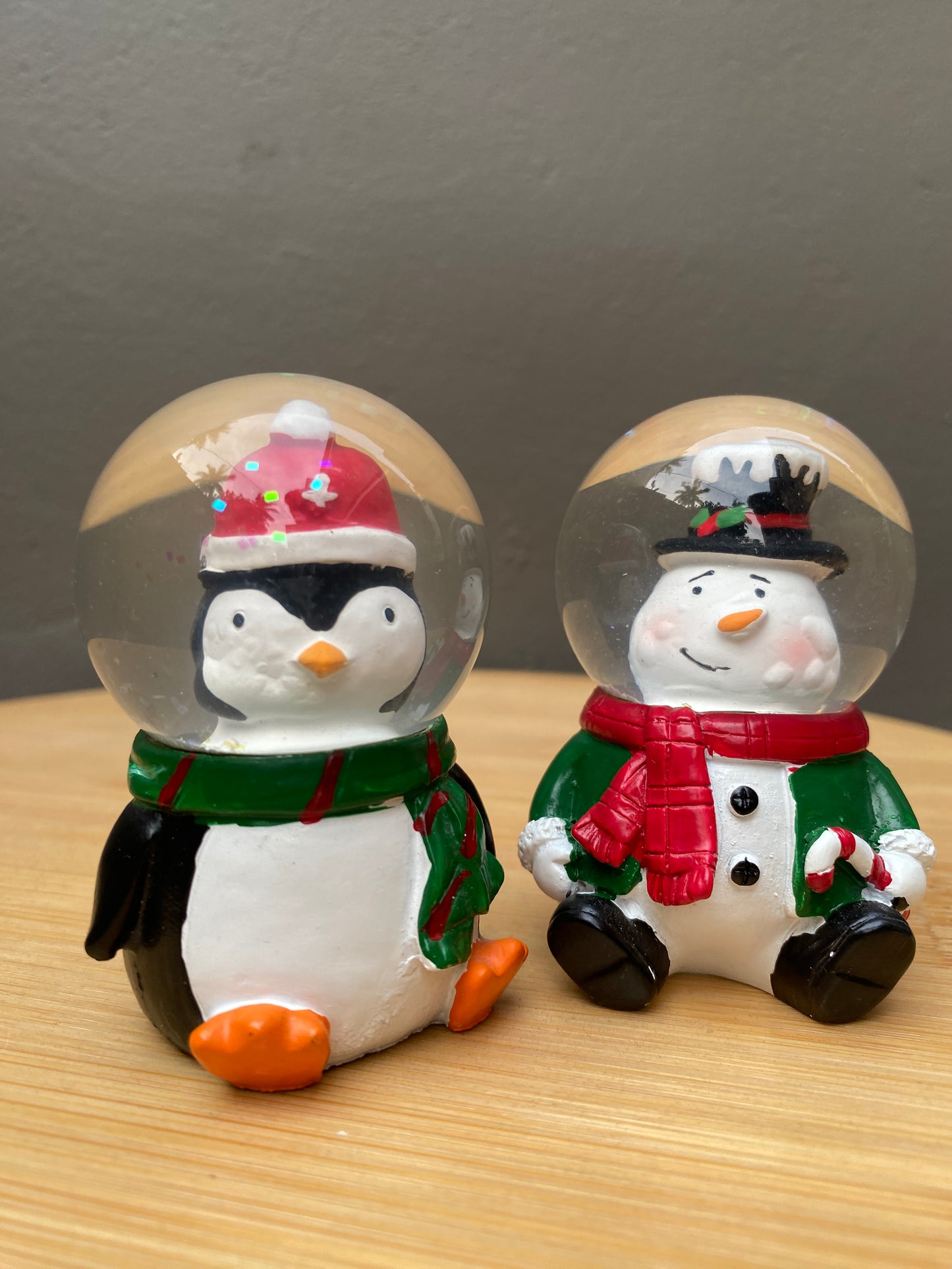 Penguin and Snowman Snow Globe Combo - Perfect Christmas Decor & Gifting Set