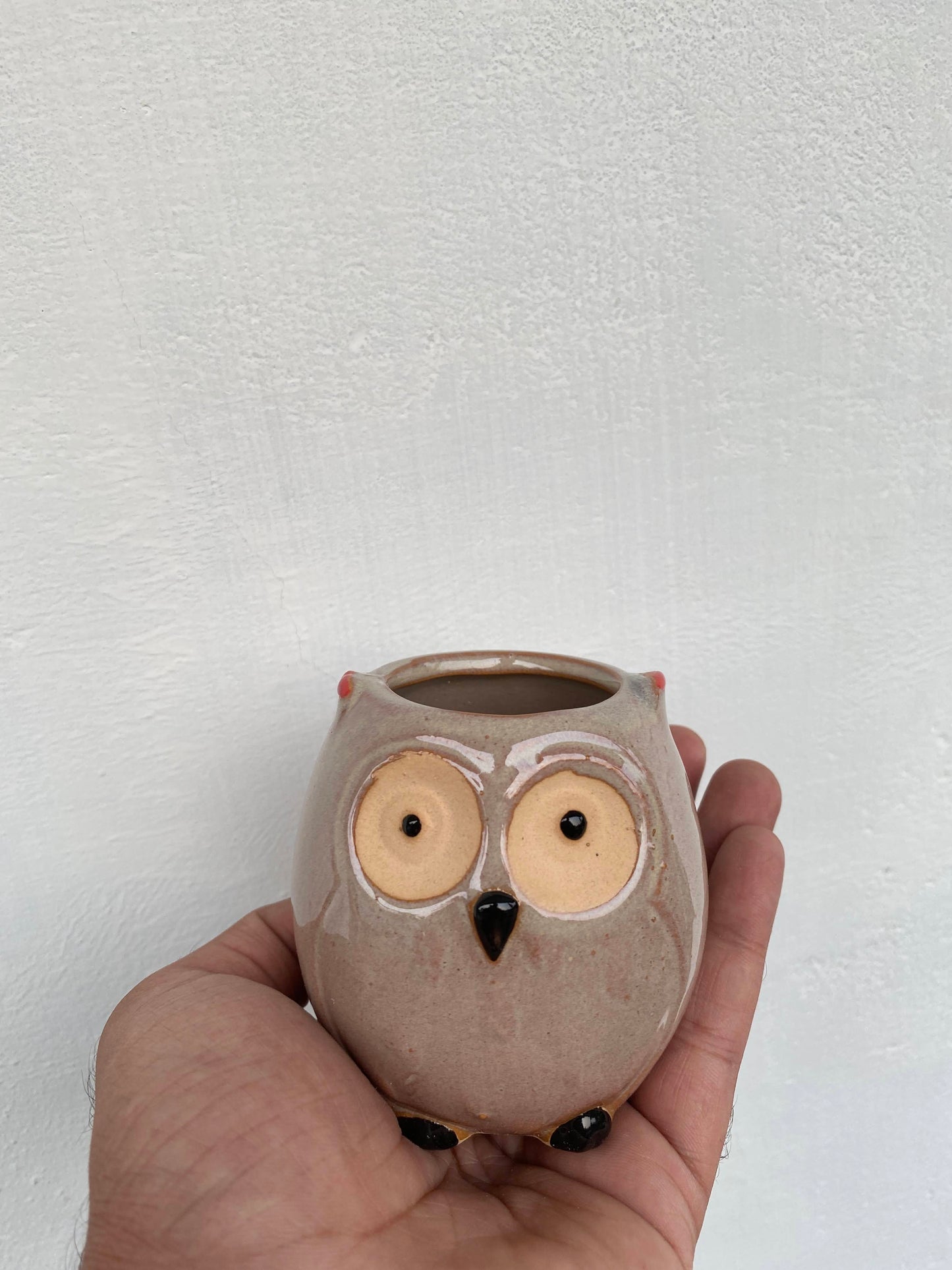 Owl ceramic planter