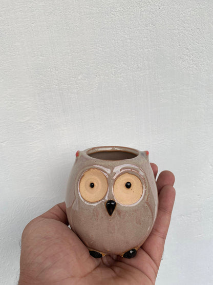 Owl ceramic planter