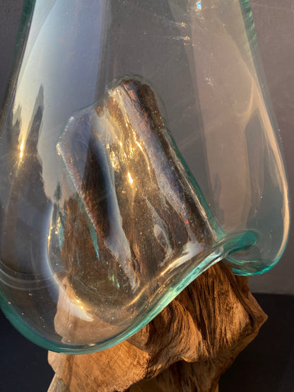 Molten Glass on teak Driftwood(rare limited edition)
