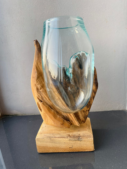 Molten Glass on teak Driftwood(rare limited edition)