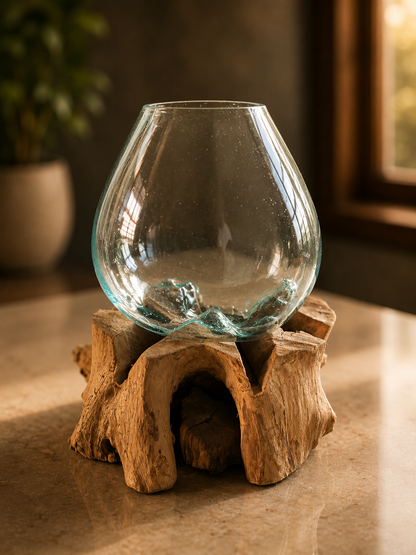 Wavecrest Molten Glass on Driftwood-Model 14