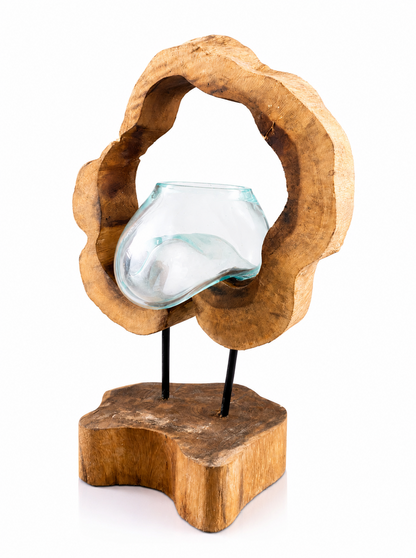 Molten Glass on teak Driftwood-Archflow