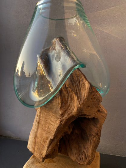 Molten Glass on teak Driftwood(rare limited edition)