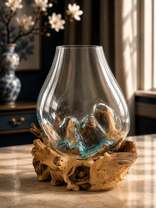Wavecrest Molten Glass on Driftwood-Model 8