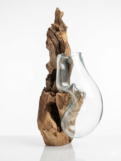 Molten Glass Driftwood Wall Planter-Driftaura(xlarge)