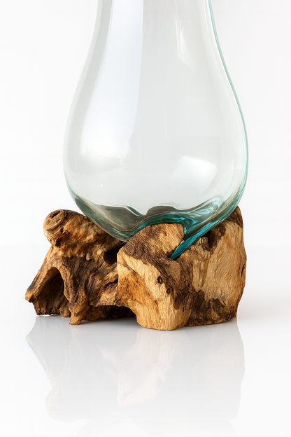 Molten Glass on teak Driftwood(rare limited edition)
