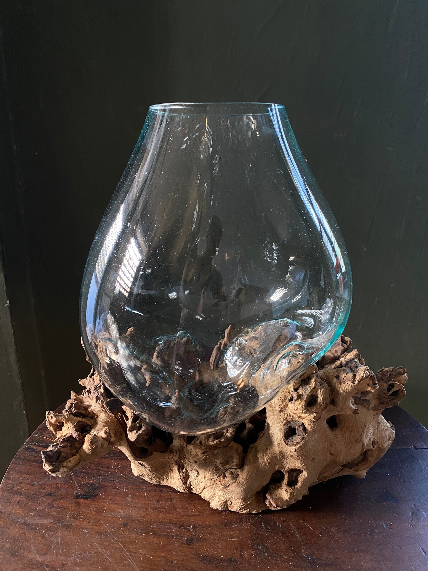 Wavecrest Molten Glass on Driftwood-Model 1