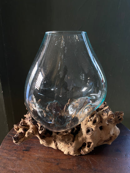 Wavecrest Molten Glass on Driftwood-Model 1