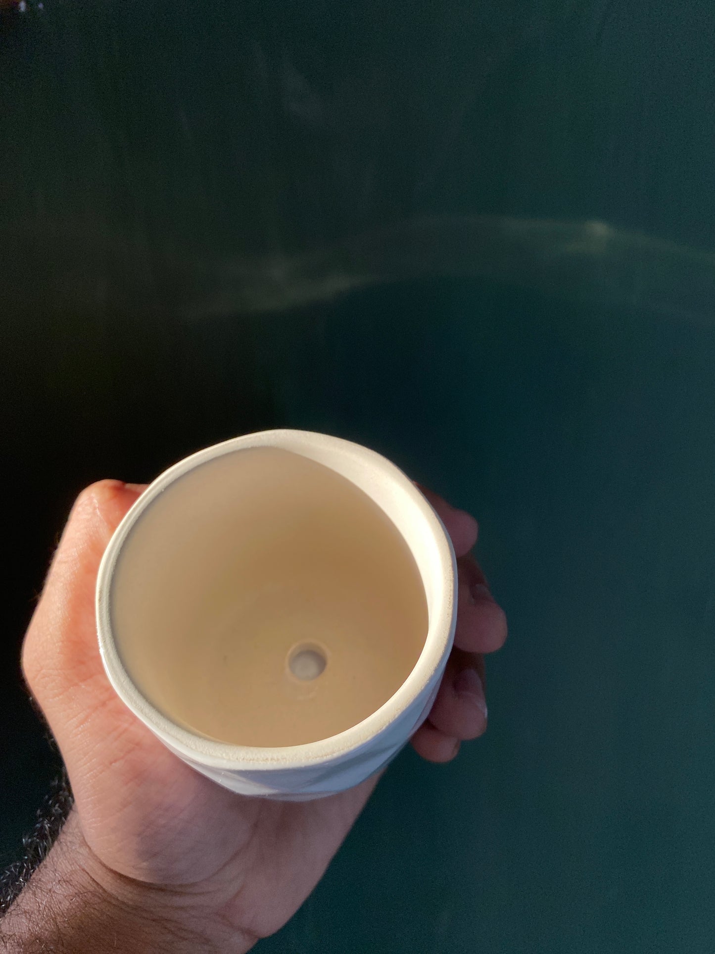 White ceramic planter