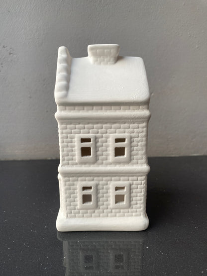 Amsterdam canal house themed Ceramic Tealight Candle White Christmas Home Decor Imported from netherlands