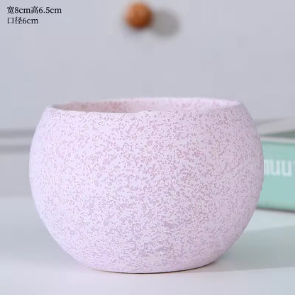 Lavender textured ceramic planter
