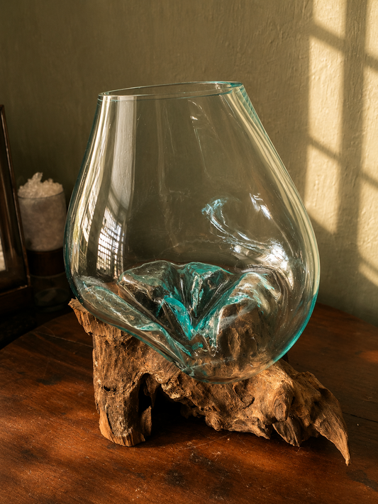 Wavecrest Molten Glass on Driftwood-Model 6