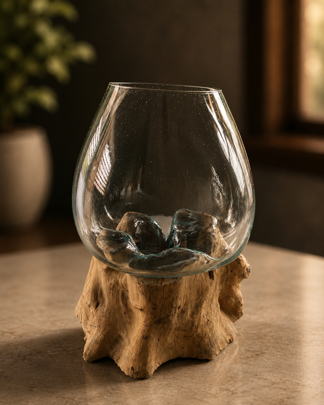 Wavecrest Molten Glass on Driftwood-Model 10
