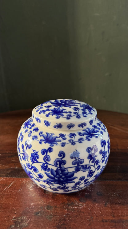 Blue&white Chinese Porcelain Tea kitchen floral Jars With Lids –  Ceramic Tea Storage Canisters Airtight Container for Loose Tea, Sugar, Herbs