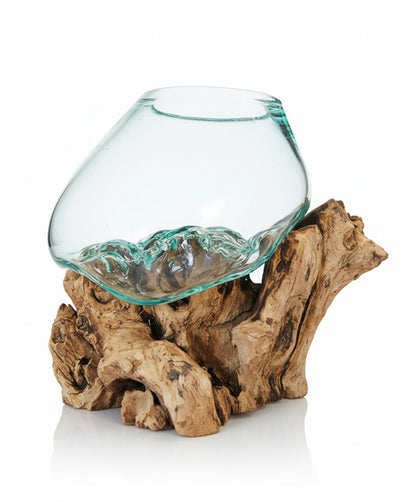 Wavecrest xlarge size Molten Glass on teak Driftwood(Pre-order)