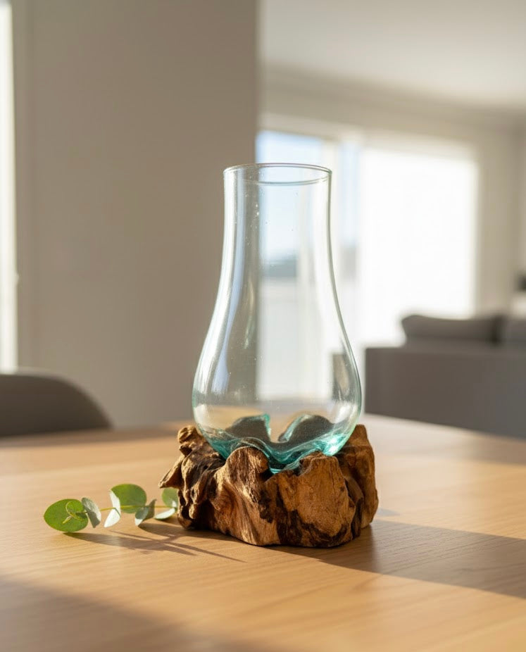 Molten Glass on teak Driftwood(rare limited edition)