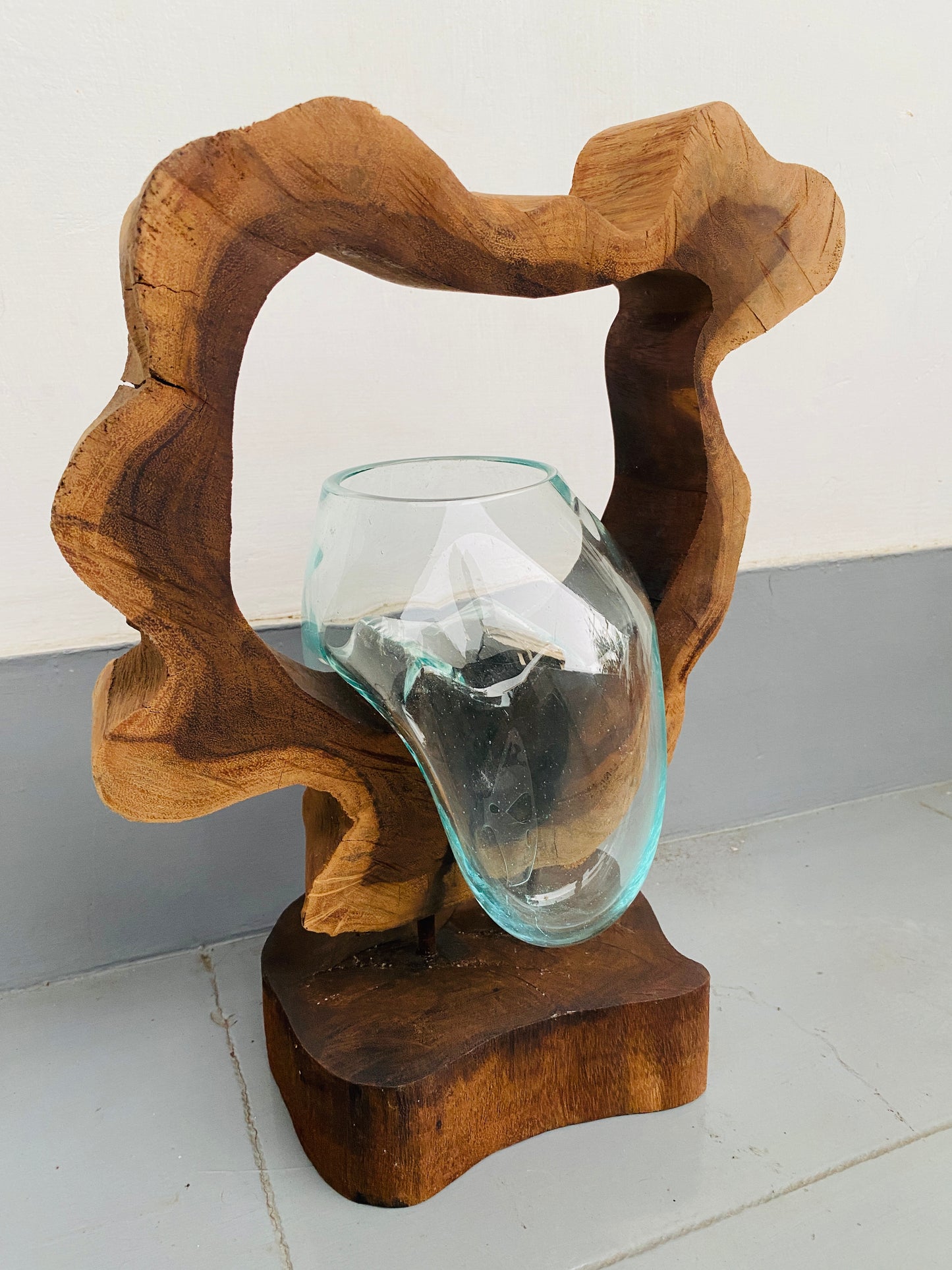 Molten Glass on teak Driftwood-Archflow(medium)